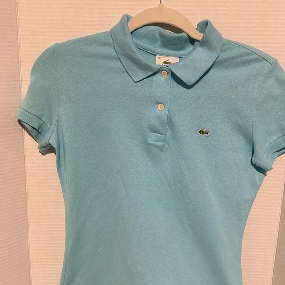 Baby blue Lacoste polo - Picture 4 of 5